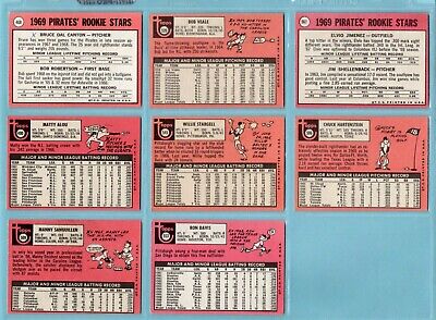 1969 Topps Pittsburgh Pirates Lot of 26 Different Baseball Cards LG - NM  