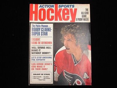 January 1973 Action Sports Hockey Magazine - Bobby Clark Cover