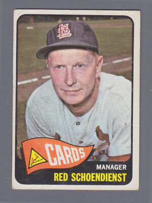 1965 Topps #556 Red Schoendienst St. Louis Cardinals Baseball Card Vg/Ex wrks rs