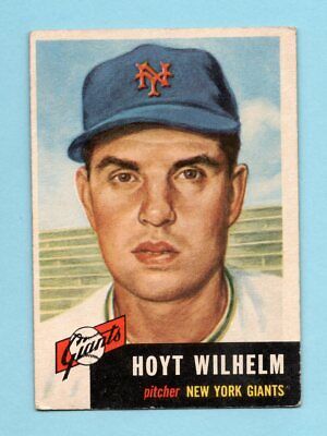 1953 Topps #151 Hoyt Wilhelm New York Giants Baseball Card EX