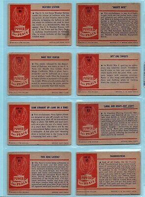 1954 Bowman Power For Peace Starter Set Lot of 33 Different Cards mixed grades  