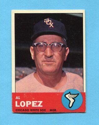 1963 Topps #458 Al Lopez Chicago White Sox Baseball Card EX  