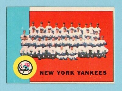 1963 Topps #247 New York Yankees Team Baseball Card Ex/Mt