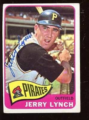 1965 Topps Baseball Card #291 Jerry Lynch Autographed EX