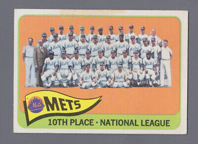 1965 Topps #551 New York Mets Team short print Baseball Card EX stain 