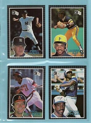 1985 Donruss Action All-Stars Complete Set of 60 Baseball Cards NM