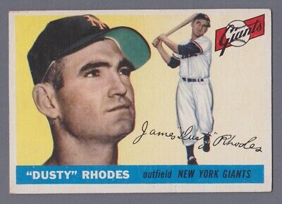 1955 Topps #1 Dusty Rhodes New York Giants Baseball Card EX