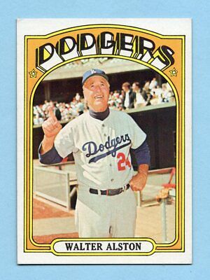 1972 Topps #749 Walter Alston LA Dodgers High Number Baseball Card Ex/Mt      