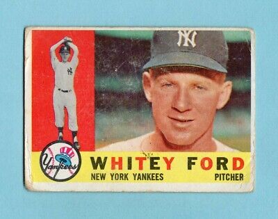 1960 Topps #35 Whitey Ford New York Yankees Baseball Card Low Grade   