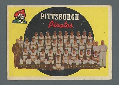 1959 Topps #528 Pittsburgh Pirates Team High Number Baseball Card Vg/Ex unch