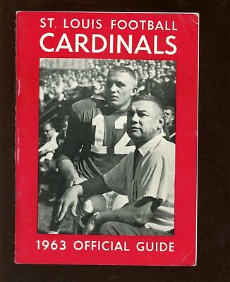 1963 NFL Football St. Louis Cardinals Media Guide VG-EX/EX Charley Johnson cover