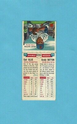 1955 Topps Doubleheaders #s 71/72 Allie/Hatton Baseball Card