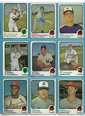 1973 Topps Starter Set Lot of 117 Different Baseball Cards Low Grade - VG  