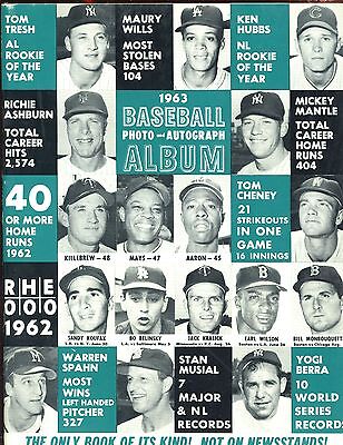 1963 MLB Baseball Photo & Autograph Album EXMT