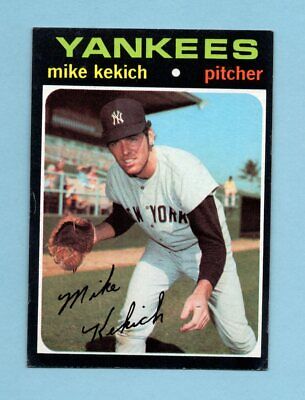 1971 Topps #703 Mike Kekich New York Yankees High Number Baseball Card E/M ap wk