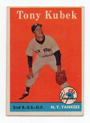 1958 Topps #393 Tony Kubek New York Yankees Baseball Card EX+