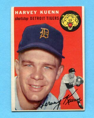 1954 Topps #25 Harvey Kuenn Detroit Tigers Rookie Baseball Card Ex/Mt