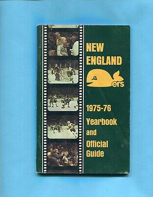 1975-76 New England Whalers WHA Yearbook / Media Guide 