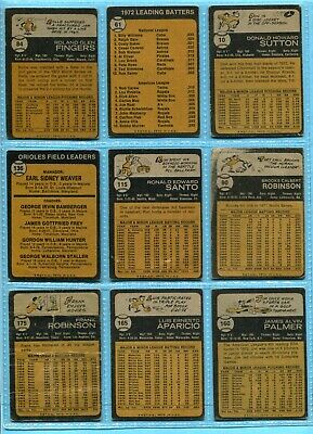 1973 Topps Lot of 20 Different Hall of Famer Baseball Cards Low Grade