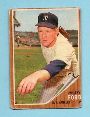 1962 Topps #310 Whitey Ford New York Yankees Baseball Card Low Grade      