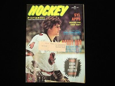 January 1974 Hockey Pictorial Magazine - Bobby Orr Cover