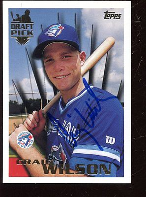 1996 Topps Baseball Card #233 Craig Wilson Autographed NRMT