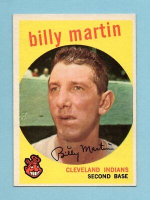 1959 Topps #295 Billy Martin Cleveland Indians Baseball Card EX+ wrk trc