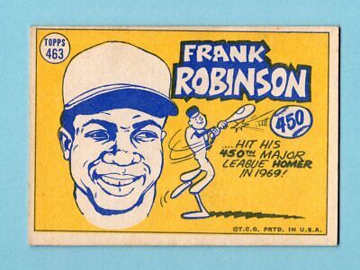 1970 Topps #463 Frank Robinson All-Star Baltimore Orioles Baseball Card EX+   