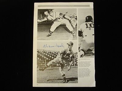 Carl Erskine, Duke Snider, Warren Spahn Autographed 10" x 14" Magazine Cut