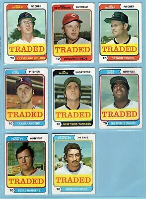 1974 Topps Traded Complete Set of 44 Baseball Cards VG - VG+ 