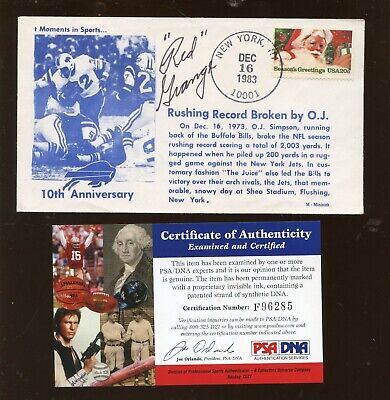 1983 Autographed Envelope Red Grange PSA Cert