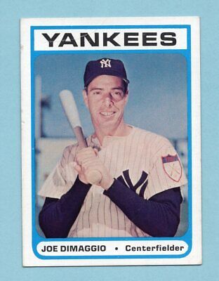 1972 Bowery Bank Joe DiMaggio New York Yankees Baseball Card EX+ ap cres