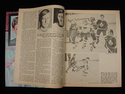 March 1972 Hockey Pictorial Magazine - Carl Vadnais Cover