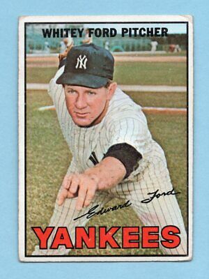 1967 Topps #5 Whitey Ford New York Yankees Baseball Card VG+     