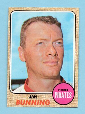 1968 Topps #215 Jim Bunning Pittsburgh Pirates Baseball Card Ex/Mt   