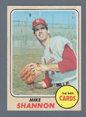 1968 Topps #445 Mike Shannon St. Louis Cardinals Baseball Card EX  