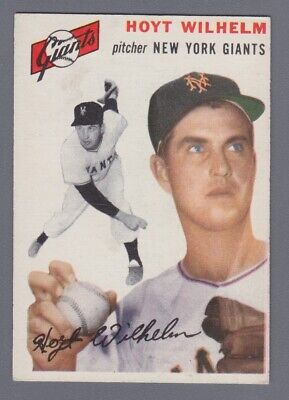 1954 Topps #36 Hoyt Wilhelm New York Giants Baseball Card EX+ wrks