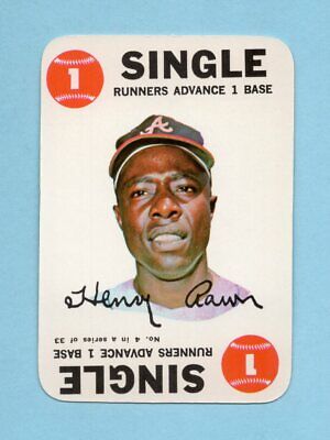 1968 Topps Game Insert #4 Hank Aaron Atlanta Braves Baseball Card Ex/Mt  