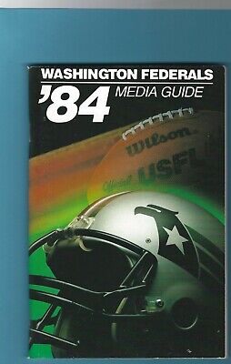 1984 Washington Federals USFL Media Guide