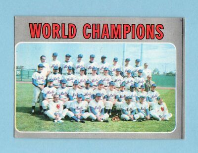 1970 Topps #1 World Champions New York Mets Team Baseball Card EX o/c   