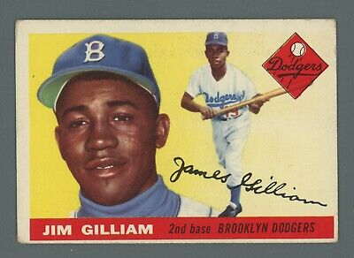 1955 Topps #5 Junior Gilliam Brooklyn Dodgers Baseball Card Vg/Ex