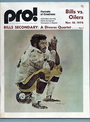 November 10, 1974 Houston Oilers vs Buffalo Bills Program EX Joe Ferguson 6 Ints