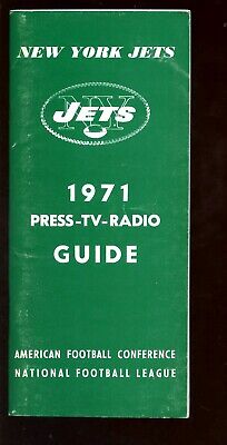 1971 NFL Football New York Jets Press Radio TV Media Guide EX+