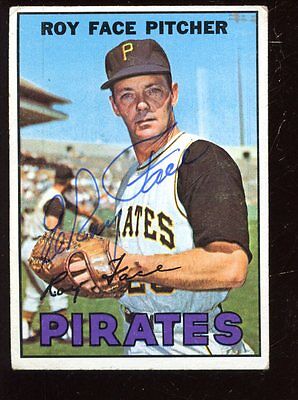 1967 Topps Baseball Card #49 Roy Face Autographed VGEX