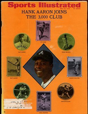 May 25 1970 Sports Illustrated Magazine With Hank Aaron 3000th Hit Cover EX+