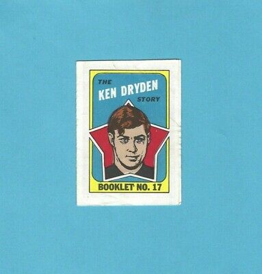 1971-72 Topps Booklet #17 Ken Dryden Montreal Canadiens Rookie Hockey  