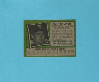 1971 Topps #26 Bert Blyleven Minnesota Twins Rookie Baseball Card Vg/Ex 