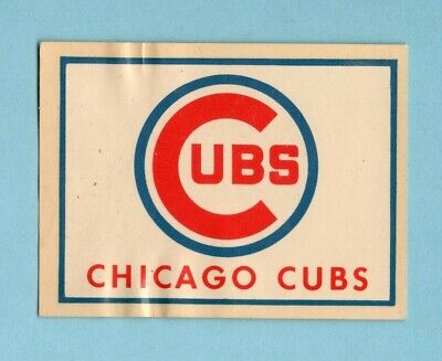 1961 Fleer Team Logo Decal Chicago Cubs Baseball Card VG 