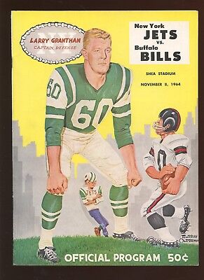 November 8 1964 AFL Program Buffalo Bills at New York Jets EXMT