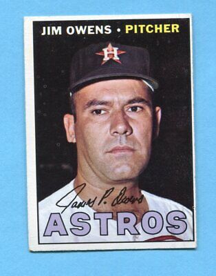 1967 Topps #582 Jim Owens Houston Astros High Number Baseball Card EX+ o/c     